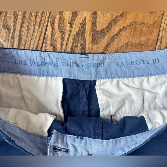 Talbots Navy Blue The Weekend Chino Short Mid Length - Picture 2 of 4